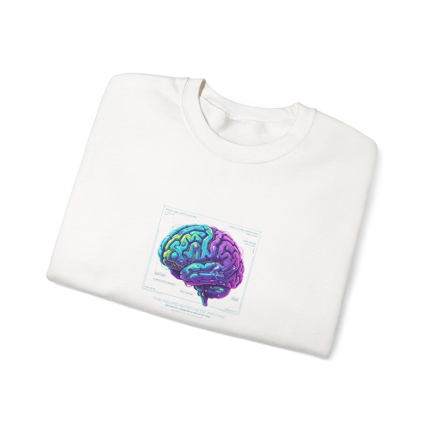 Neon Circuit Brain Sweatshirt — Futuristic Sci‑Fi Poster Design for Science Enthusiasts