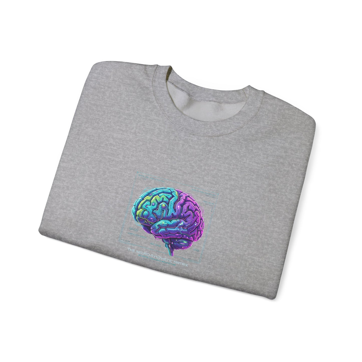 Neon Circuit Brain Sweatshirt — Futuristic Sci‑Fi Poster Design for Science Enthusiasts