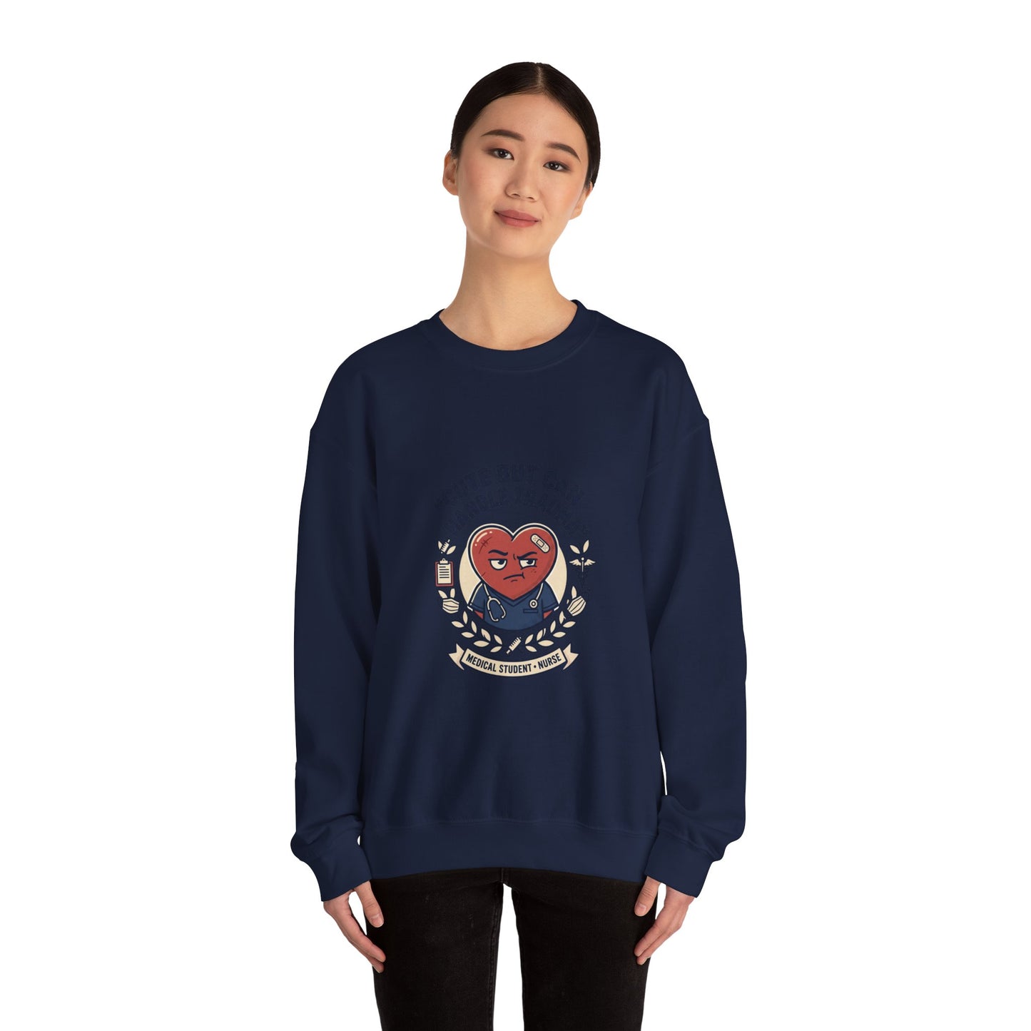Cute But Can Handle Trauma Sweatshirt | minimal meme, bold text