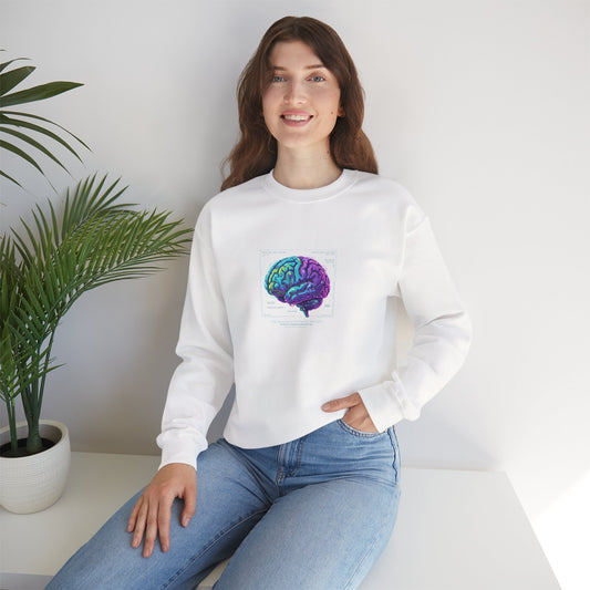Neon Circuit Brain Sweatshirt — Futuristic Sci‑Fi Poster Design for Science Enthusiasts