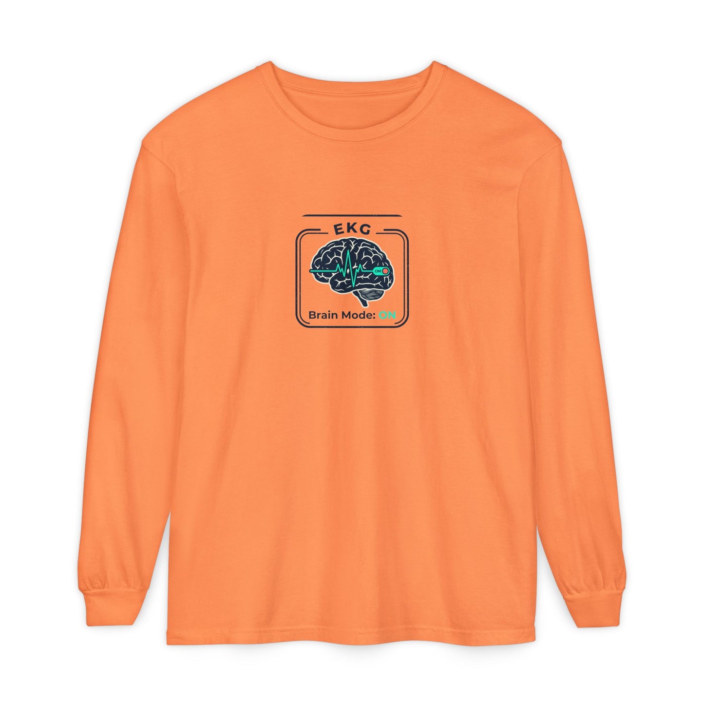 Brain Mode: EKG Graphic Long Sleeve Tee