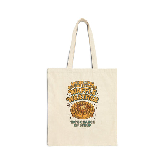 Waffle Weather Tote | Vintage Food Graphics, Retro Breakfast Illustration