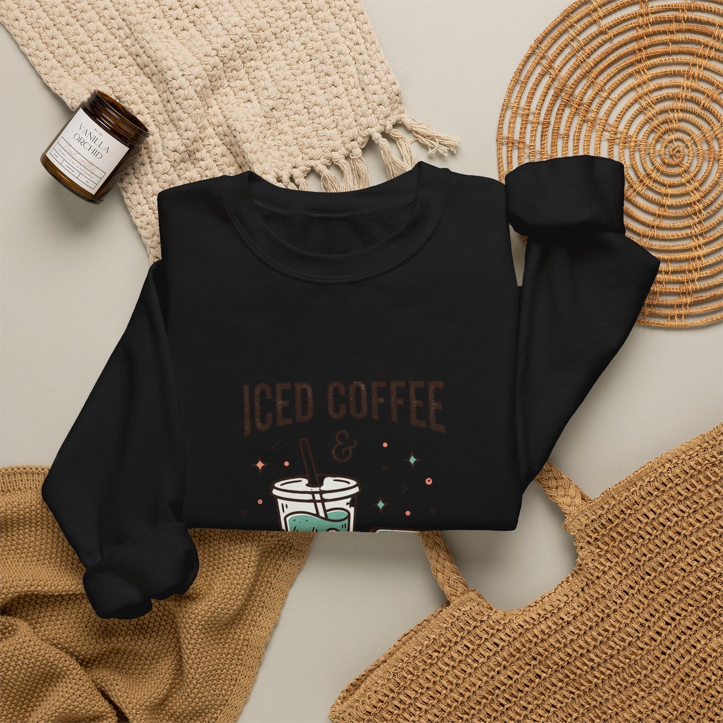Iced Coffee & Reading Club Sweatshirt | Book Girl Summer, Literary Aesthetic