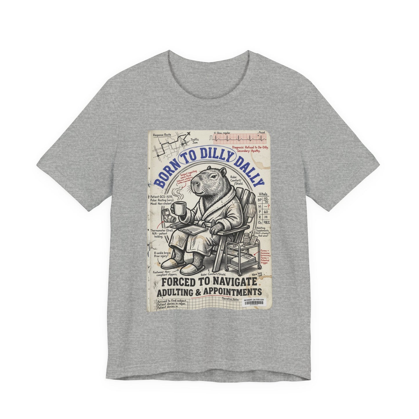 Born to Dilly Dally Tee | procrastination meme, retro cartoon frog