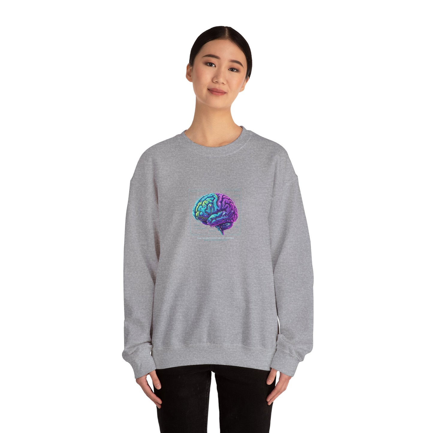 Neon Circuit Brain Sweatshirt — Futuristic Sci‑Fi Poster Design for Science Enthusiasts
