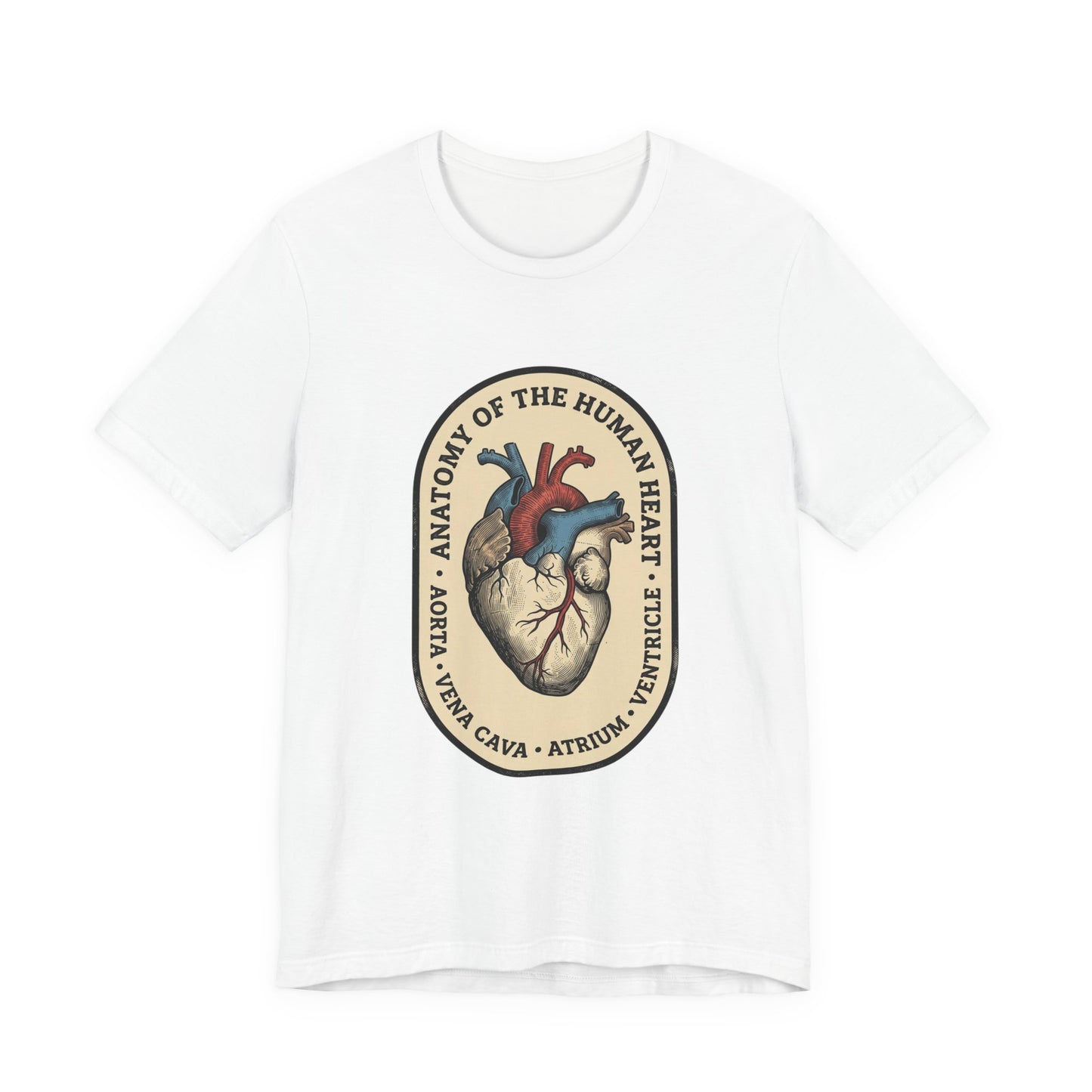 Anatomical Heart Illustration Tee | Retro Medical Art, Vintage Science Graphic