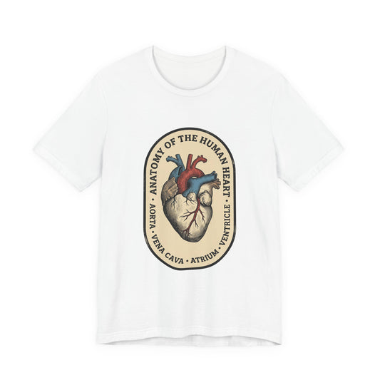 Anatomical Heart Illustration Tee | Retro Medical Art, Vintage Science Graphic
