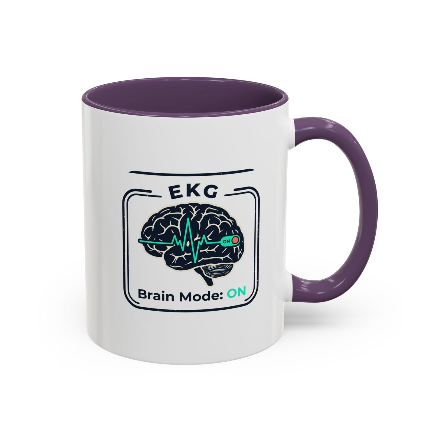 EKG Brain Mode ON Coffee Mug — Accent 11/15oz