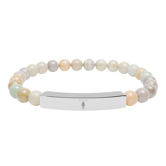 Natural Stone Stretch Bar Bracelet — "You Are a Walking Collection of Cells" (Medical Student Gift)