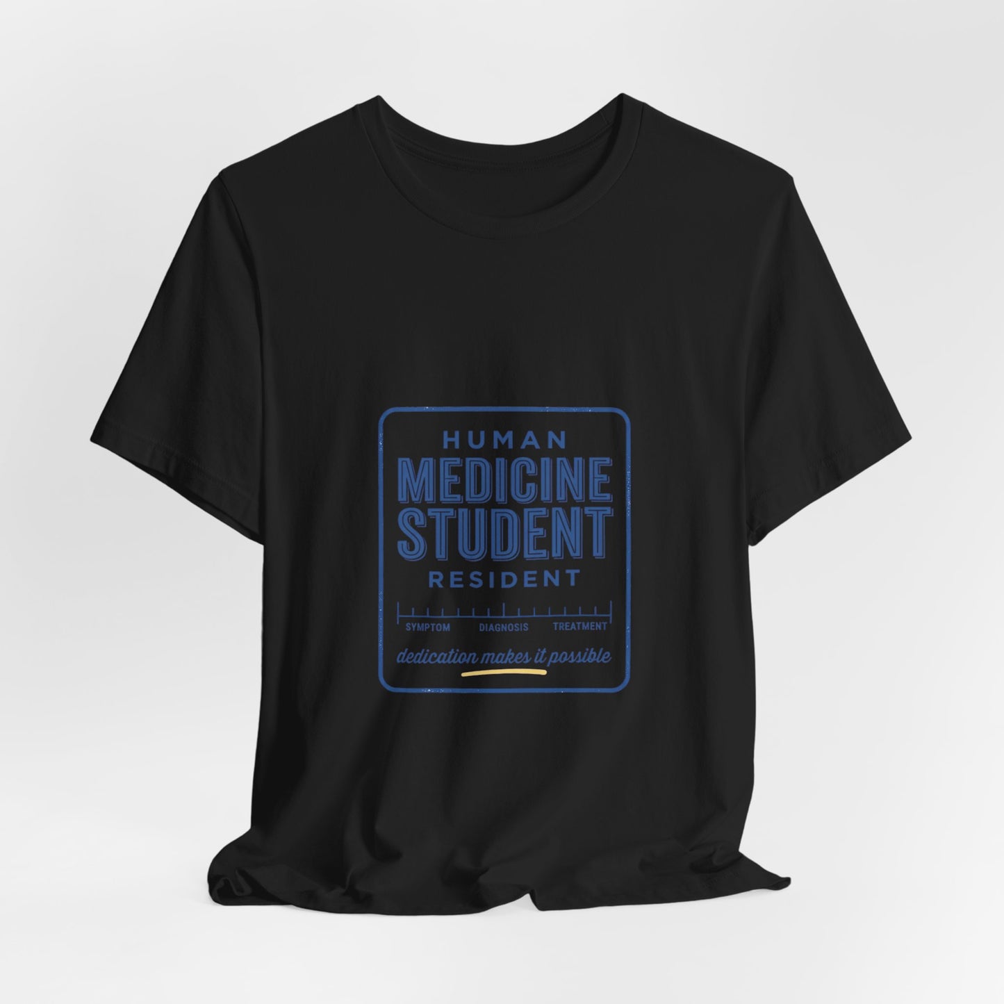 Medicine Student Badge T-Shirt | Vintage Typography, Retro Diner Style