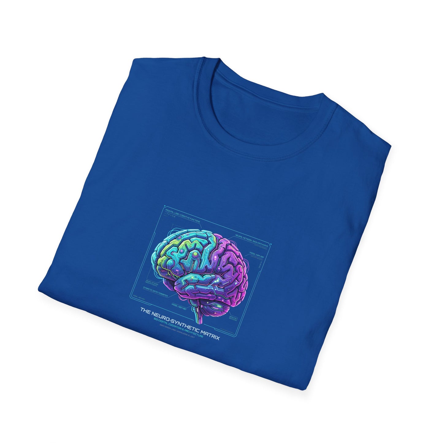 Neon Circuit Brain T-Shirt — Futuristic Sci‑Fi Science Poster Tee