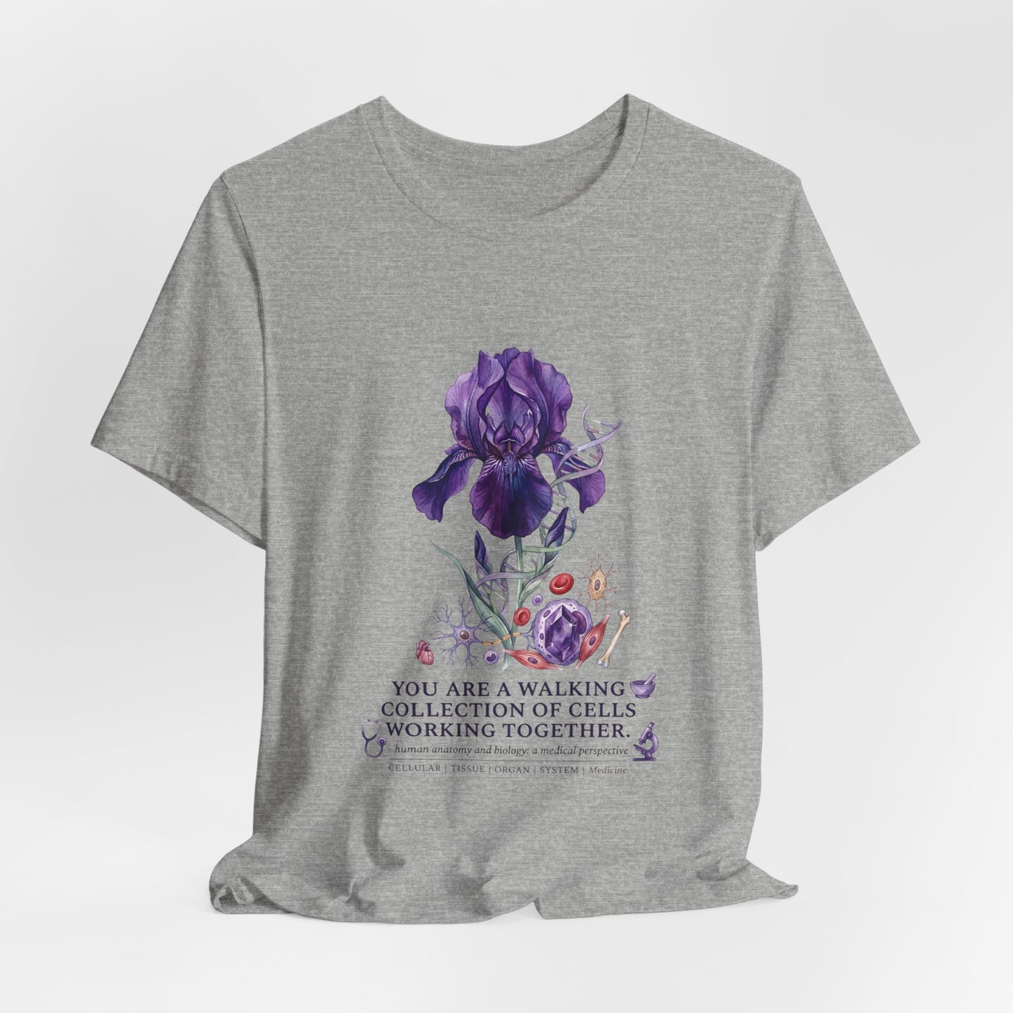 Iris Birth Flower Tee | Birth Month Floral Illustration, Botanical Birthday Shirt