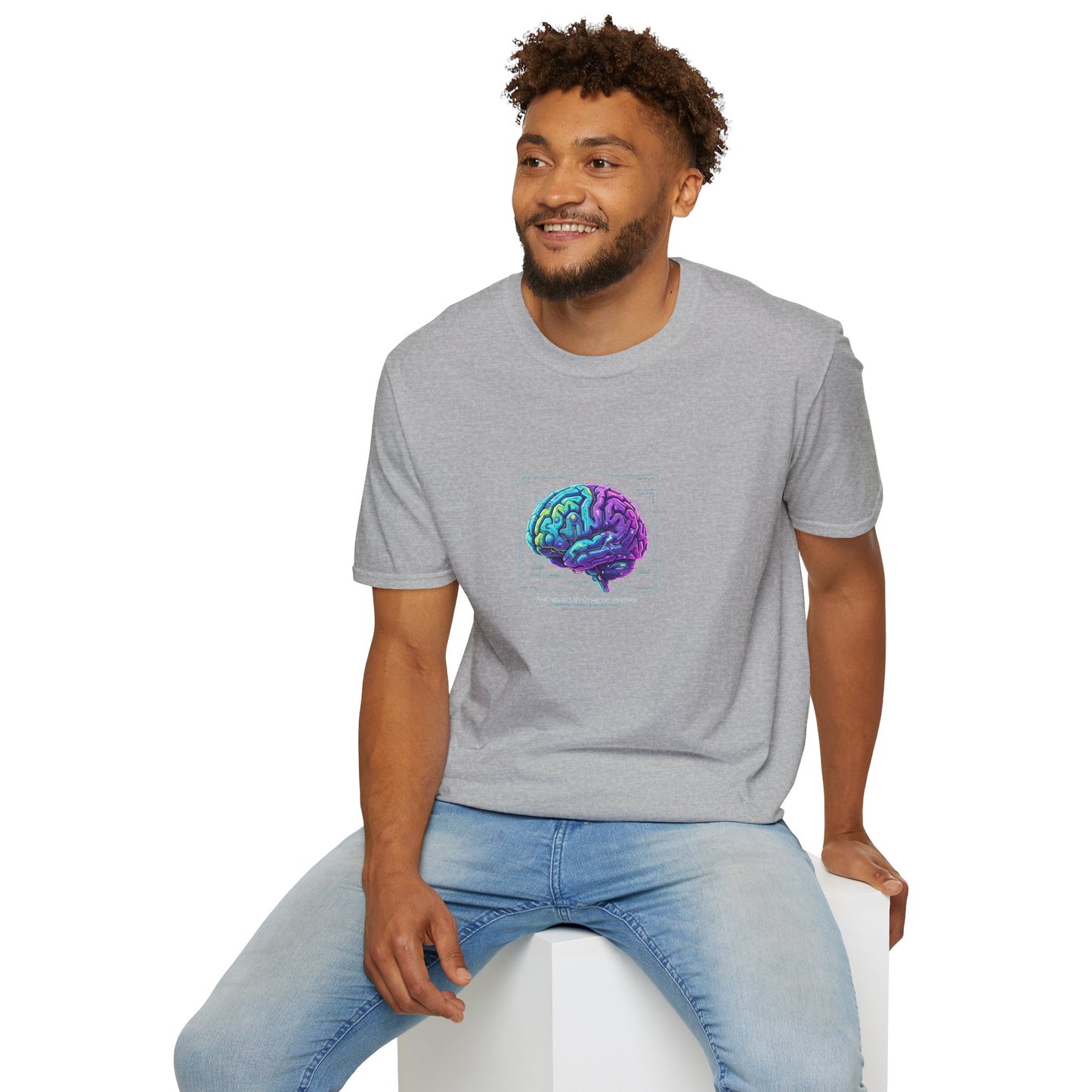 Neon Circuit Brain T-Shirt — Futuristic Sci‑Fi Science Poster Tee