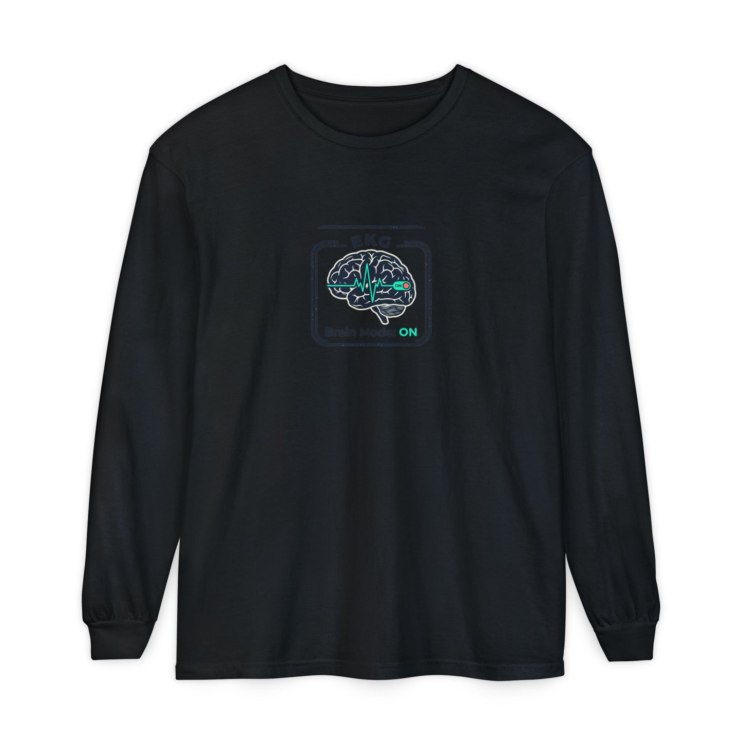 Brain Mode: EKG Graphic Long Sleeve Tee