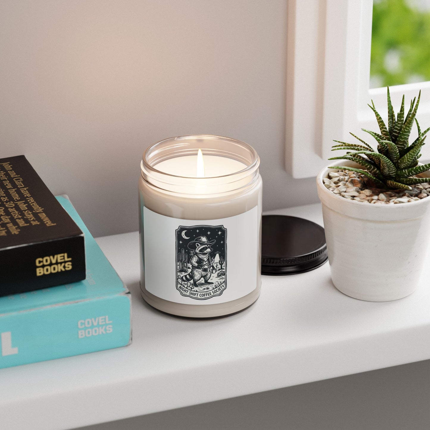 Retro UFO Cowboy Candle | Soy Candle, Vintage Desert Alien Graphic