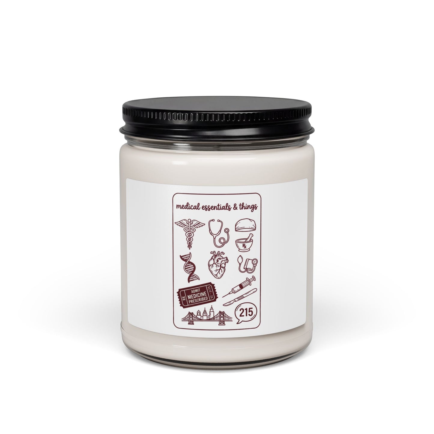 Philadelphia Medical Icons Soy Candle, Regional Baseball Pride | 9oz
