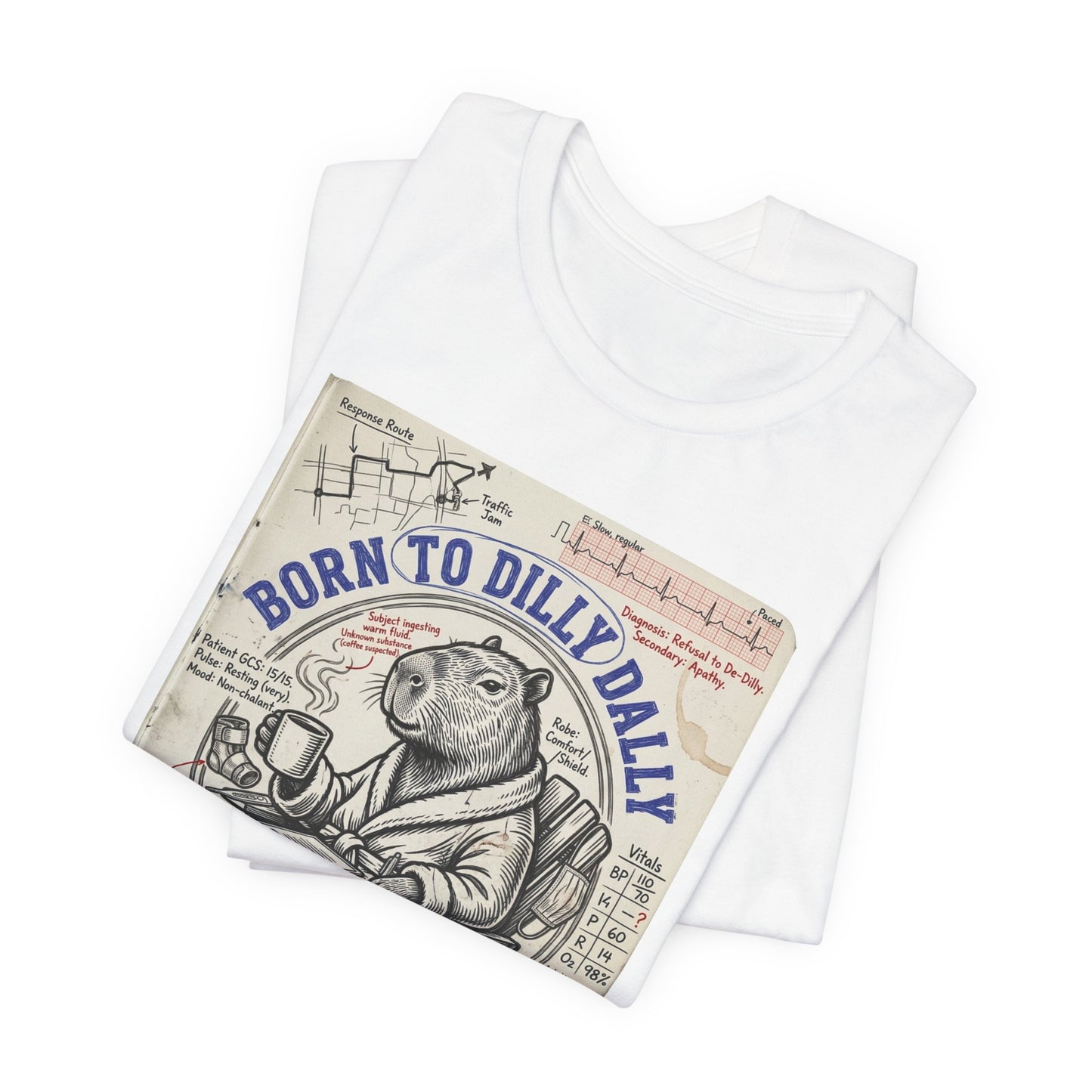 Born to Dilly Dally Tee | procrastination meme, retro cartoon frog