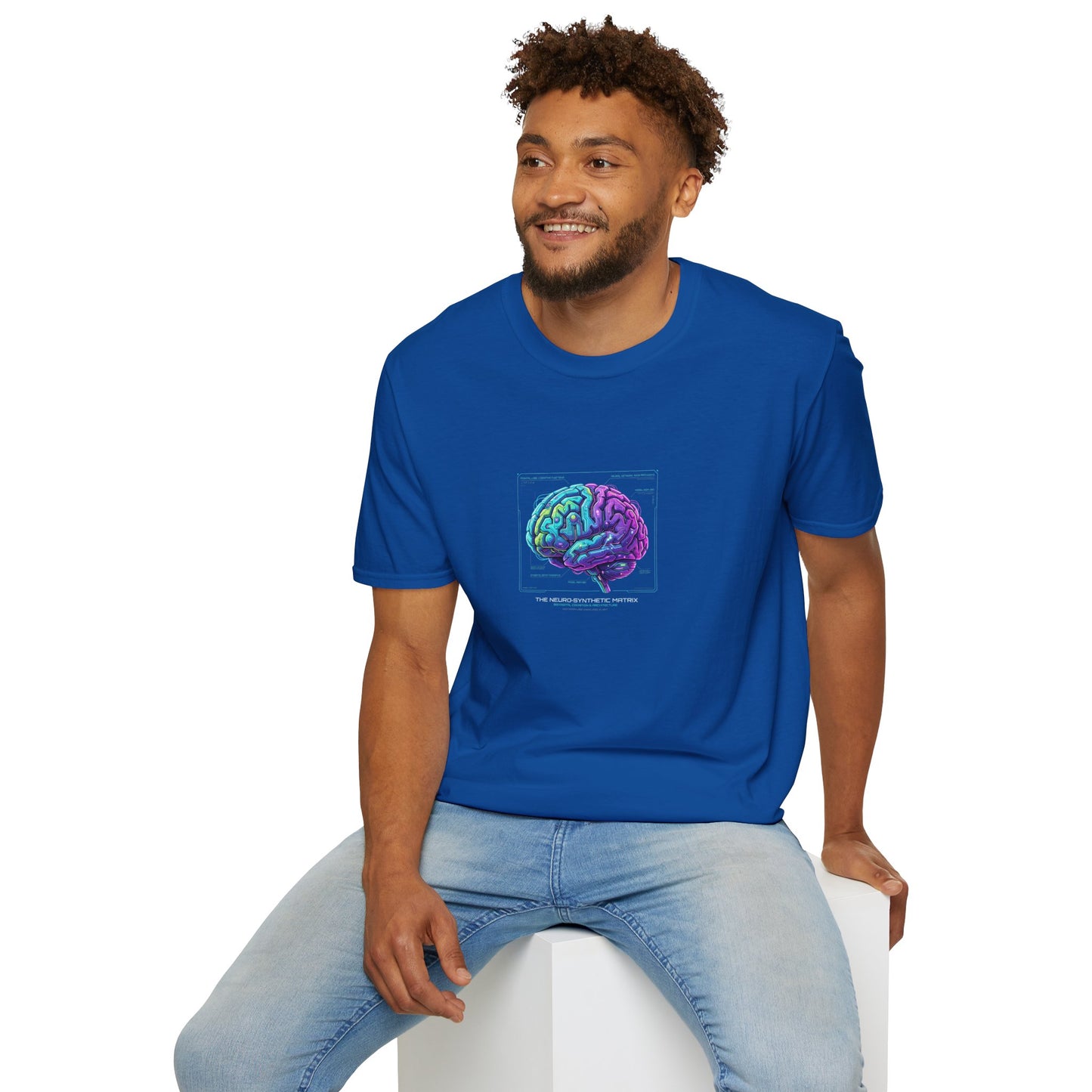 Neon Circuit Brain T-Shirt — Futuristic Sci‑Fi Science Poster Tee