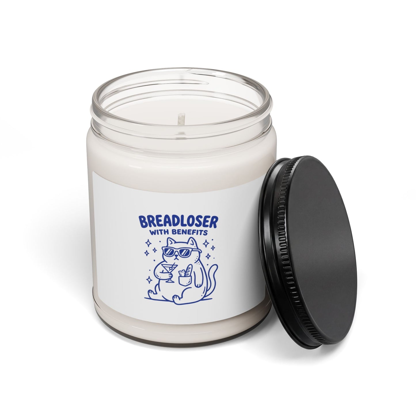 BREADLOSER doodle soy candle, 9oz | Primary Breadloser humor, burnout meme