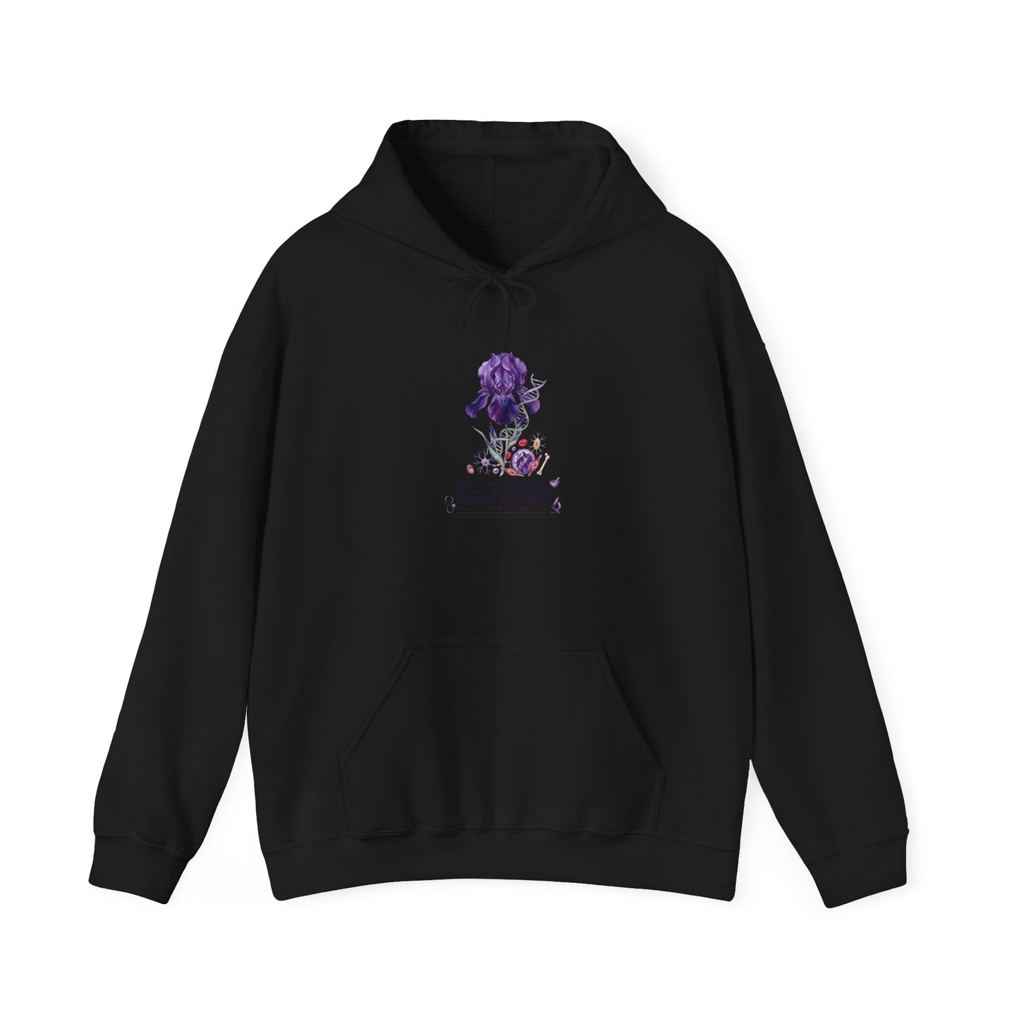 Iris Birth Flower Hoodie | Botanical Birth Month, Meaning & Floral Illustration
