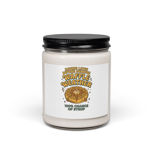 Waffle Weather Candle | Vintage Food Graphics, Retro Diner Soy Candle