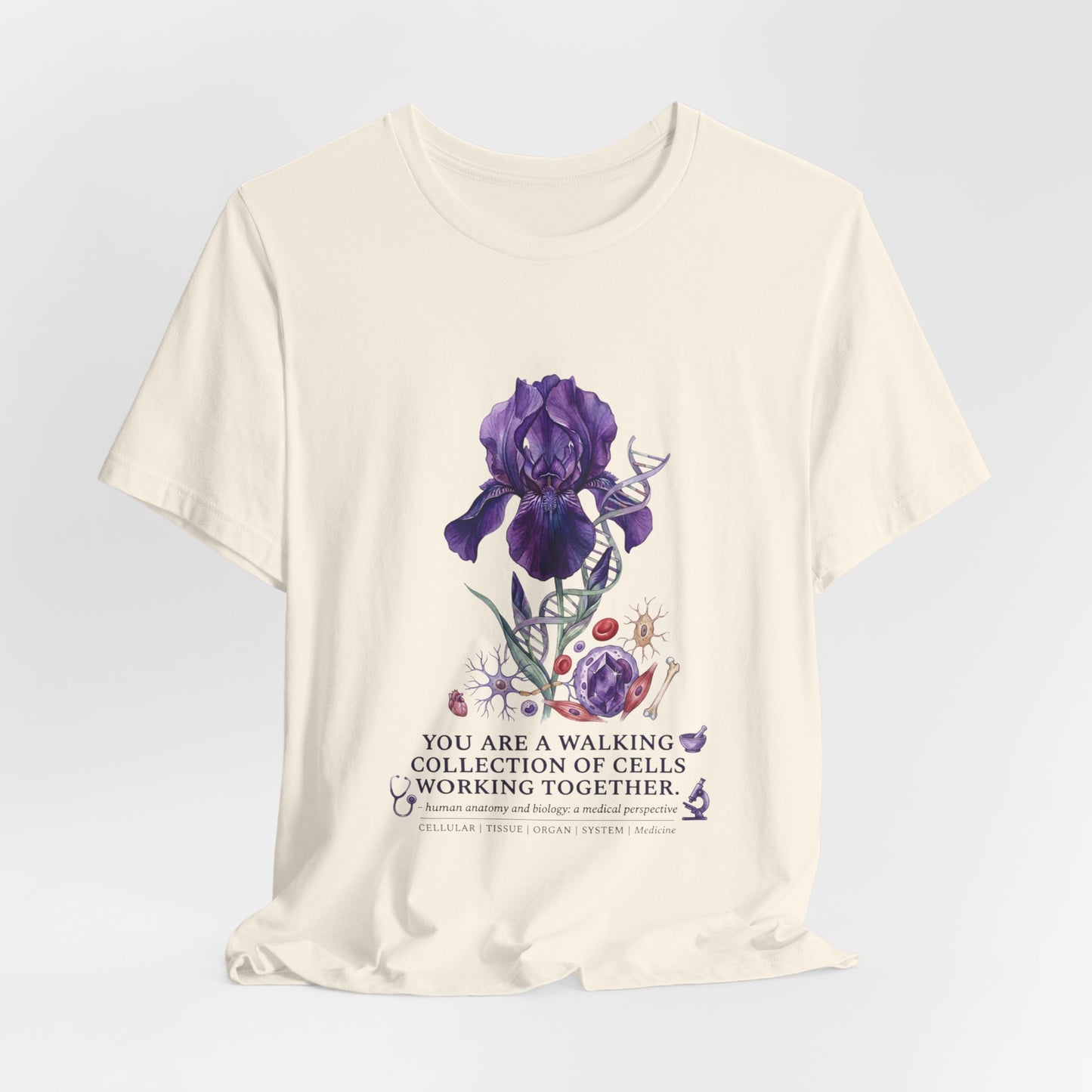 Iris Birth Flower Tee | Birth Month Floral Illustration, Botanical Birthday Shirt