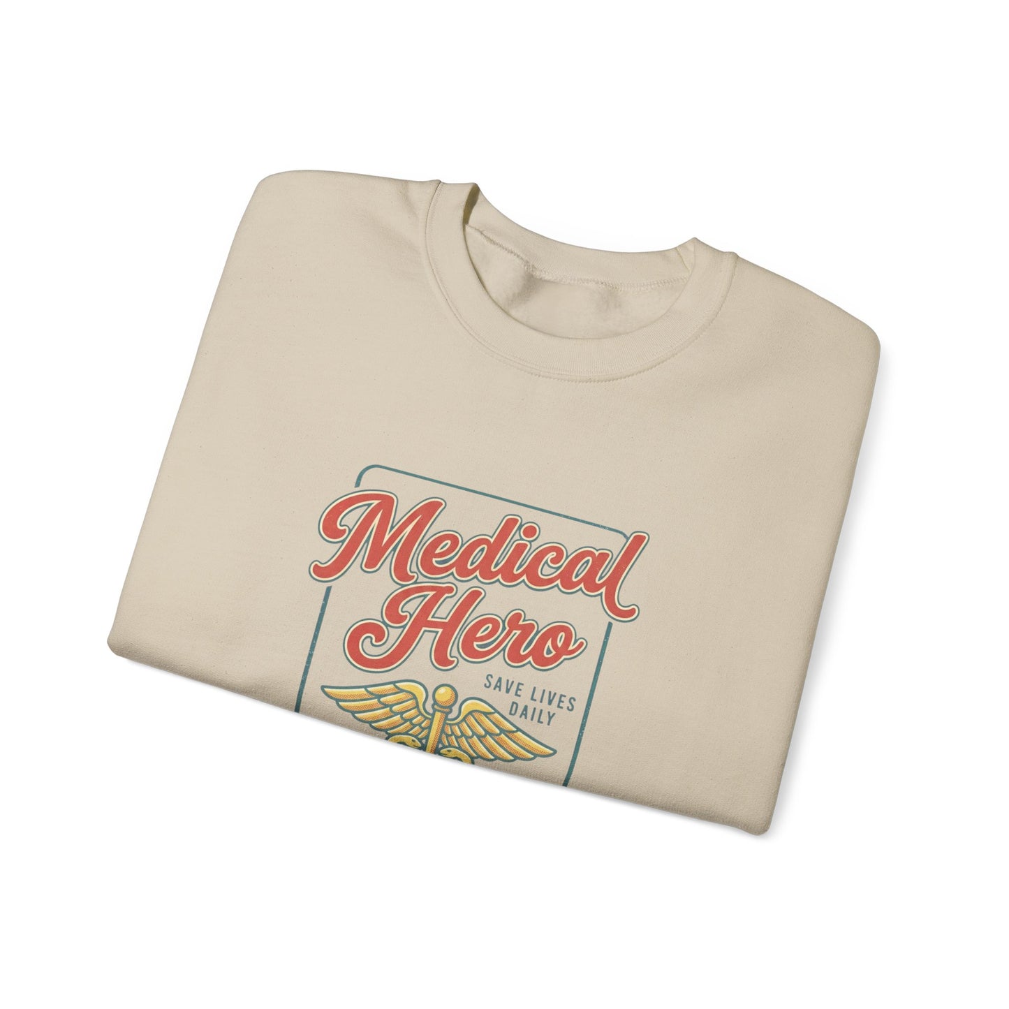 Medical Hero Caduceus Sweatshirt | Vintage Retro Medical Graphic