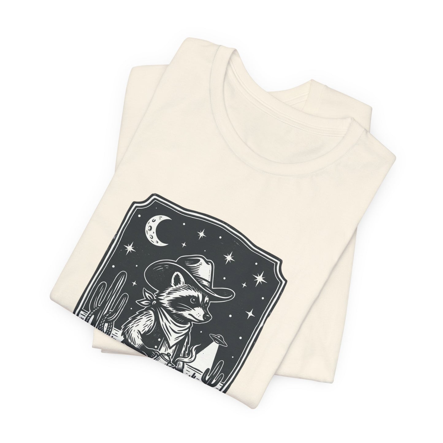 Night Shift Coffee Society Tee | Retro UFO Desert Alien Graphic