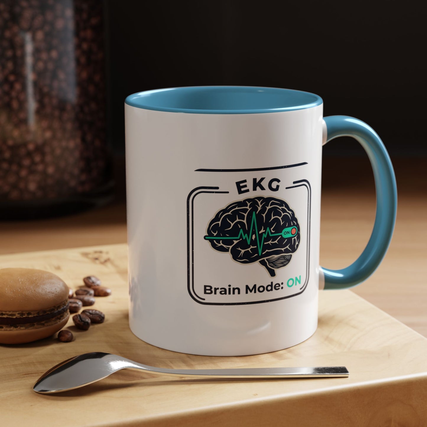 EKG Brain Mode ON Coffee Mug — Accent 11/15oz