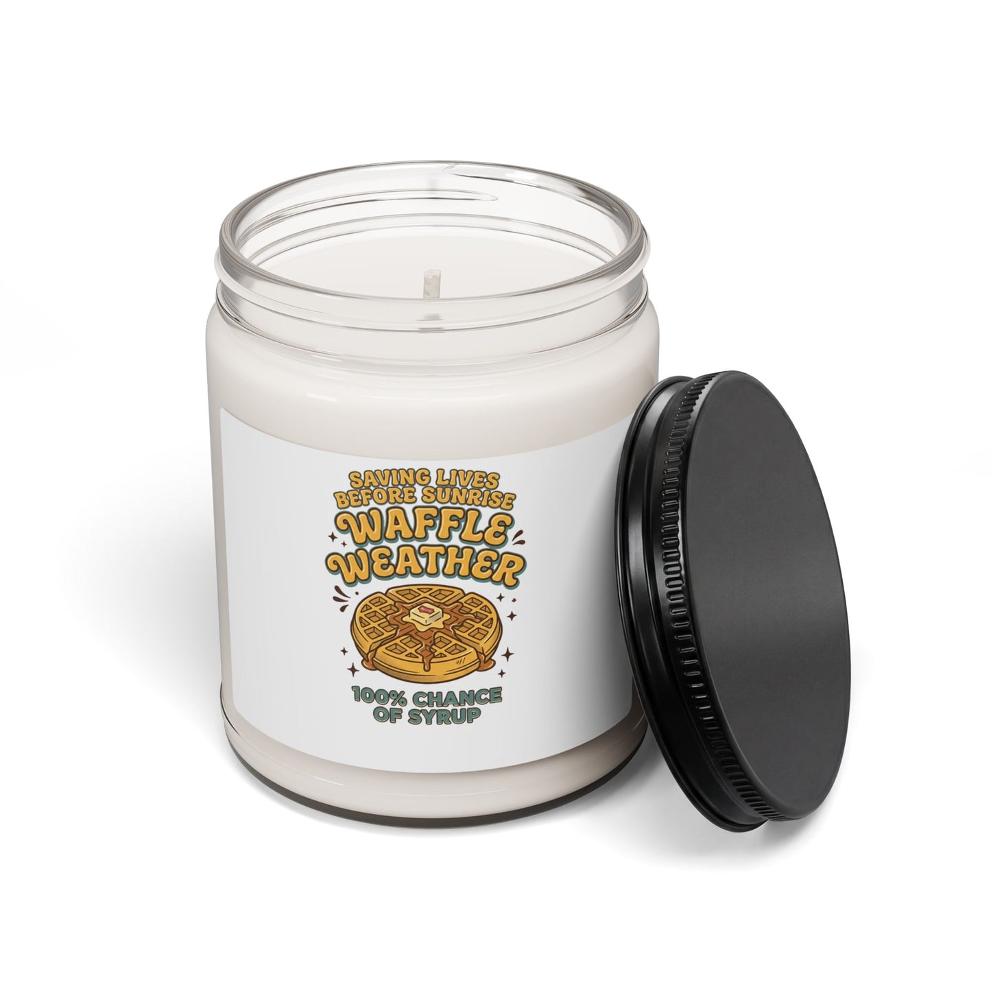 Waffle Weather Candle | Vintage Food Graphics, Retro Diner Soy Candle