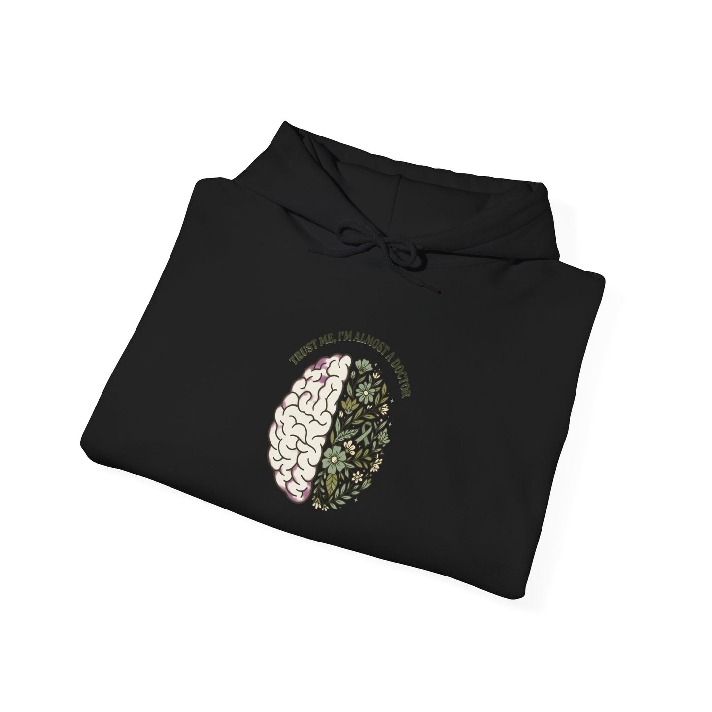Mental Health Matters Brain Floral Hoodie | In May We Wear Green, Awareness Ribbon