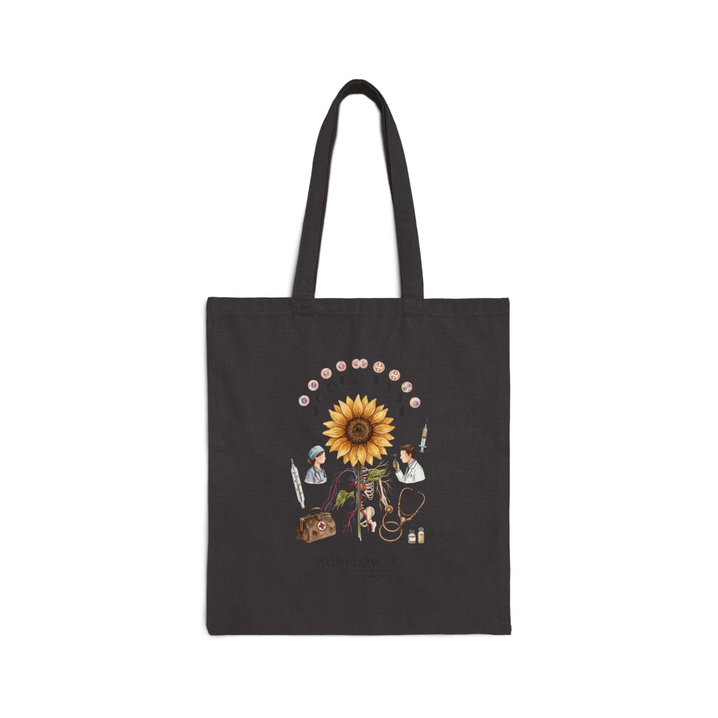 Sunflower Birth Flower Tote | Botanical Birth Month Illustration