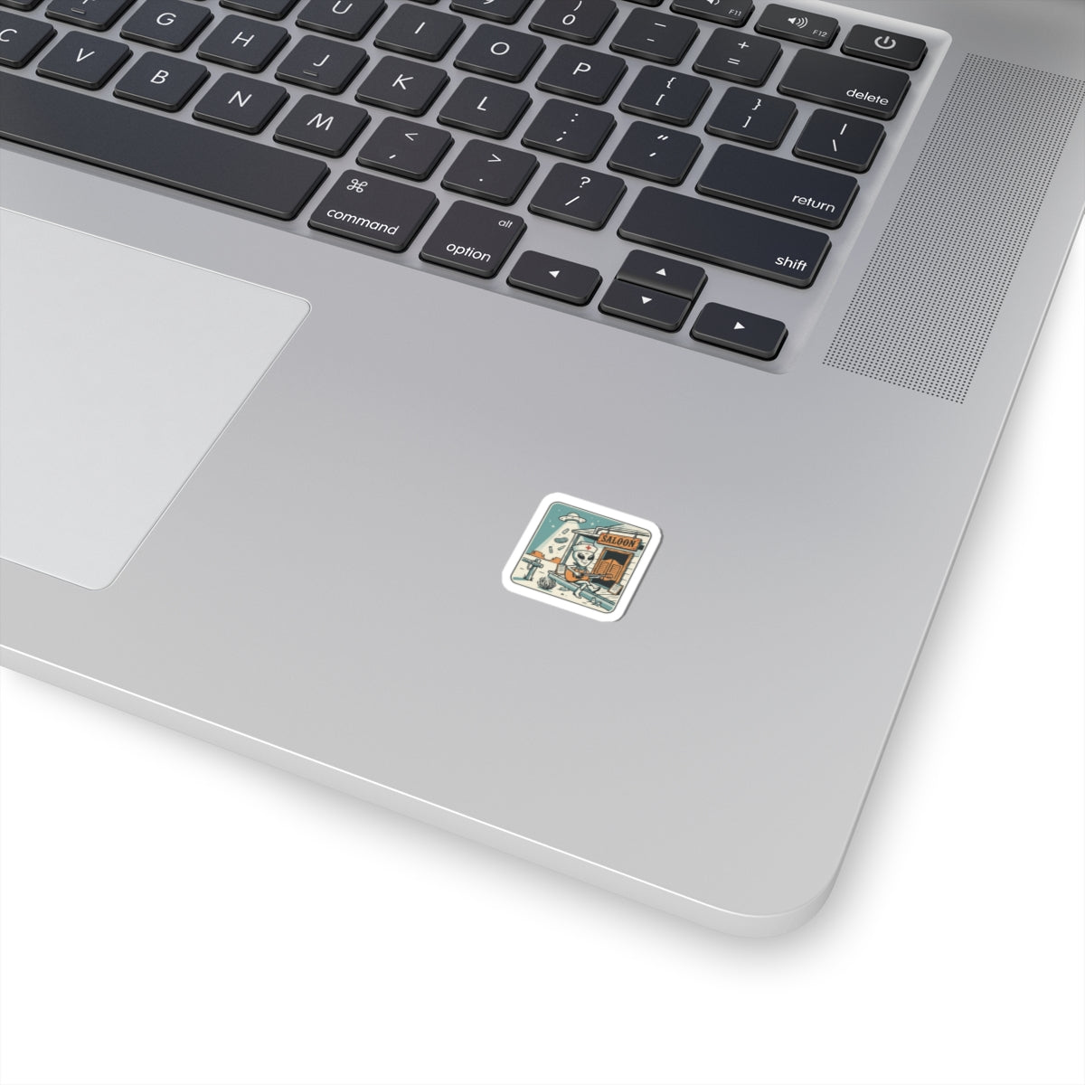 Alien Cowboy Saloon Sticker | UFO Retro Desert, Vintage sci‑fi cactus graphic