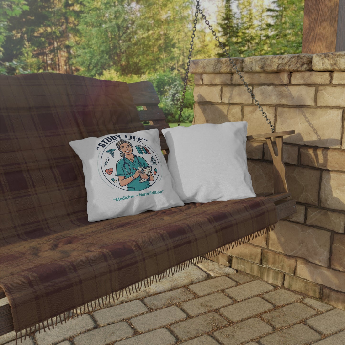 Study Life Nurse Medicine Student Edition Outdoor Pillow