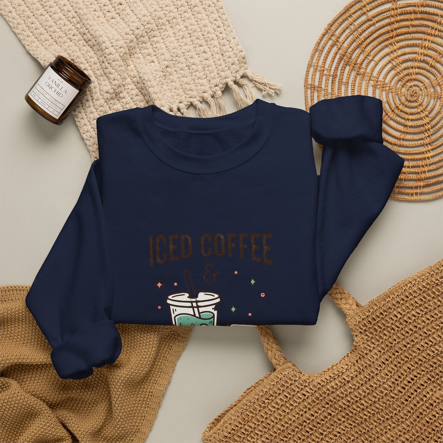 Iced Coffee & Reading Club Sweatshirt | Book Girl Summer, Literary Aesthetic