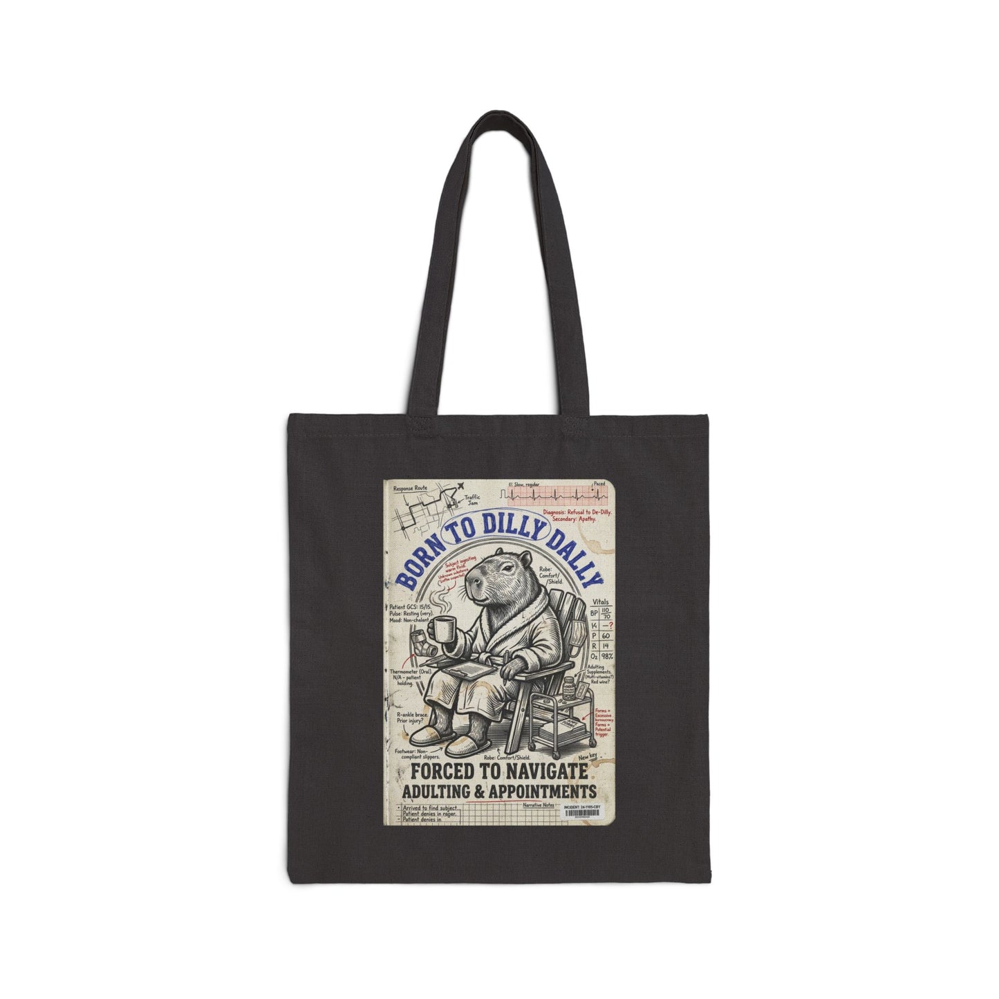 Born to Dilly Dally Tote | Procrastination Meme, Retro Cartoon Frog