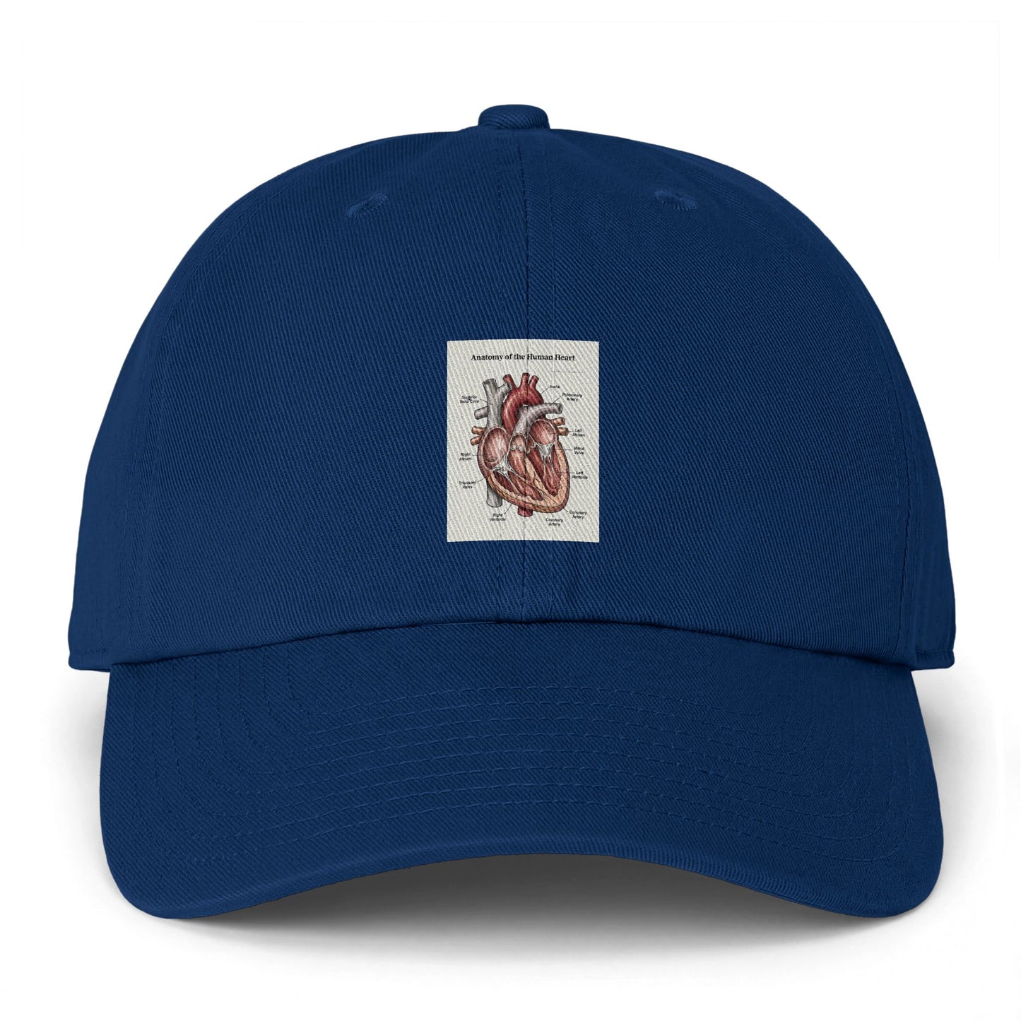 Anatomical Heart Embroidered Cap — Vintage Medical Illustration Dad Hat