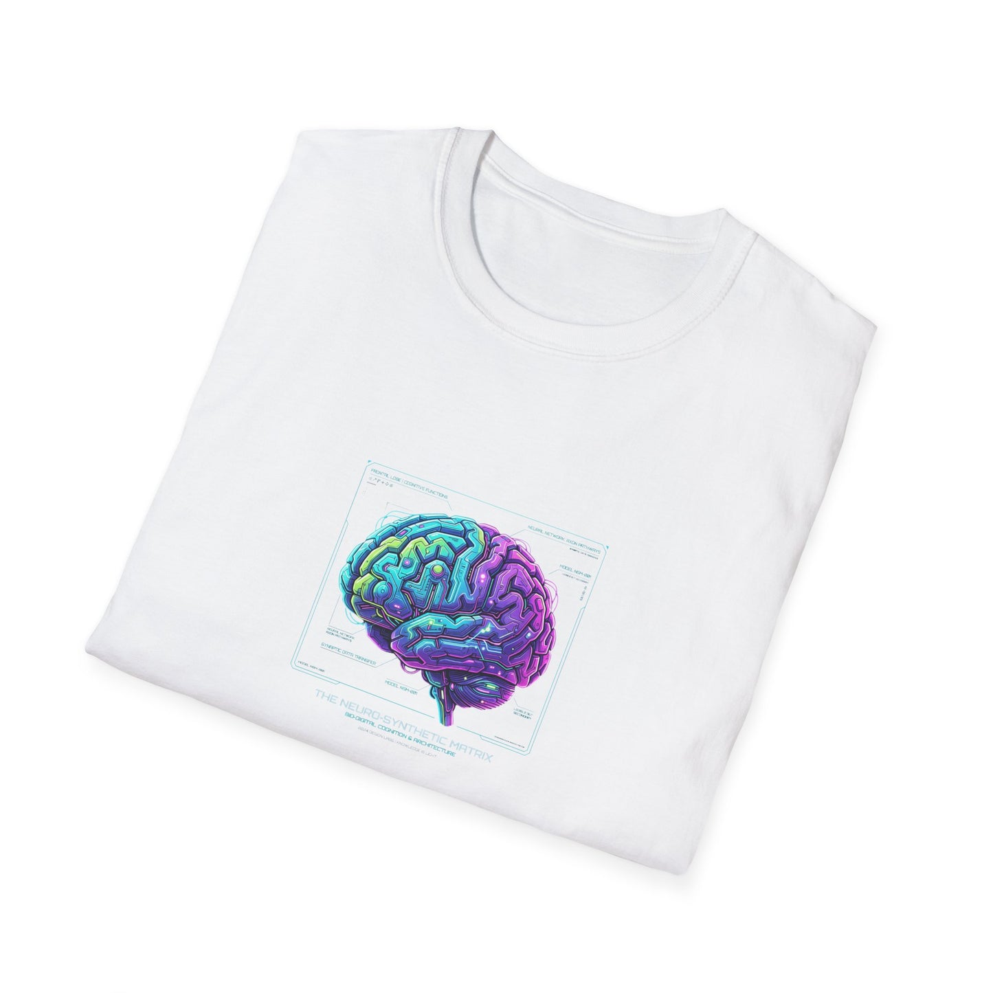 Neon Circuit Brain T-Shirt — Futuristic Sci‑Fi Science Poster Tee