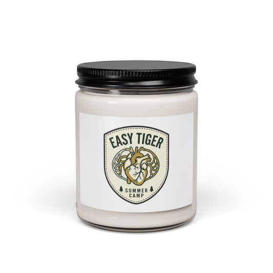 Retro Tiger Badge Candle | Soy Scented Jar, Summer Camp Vibes