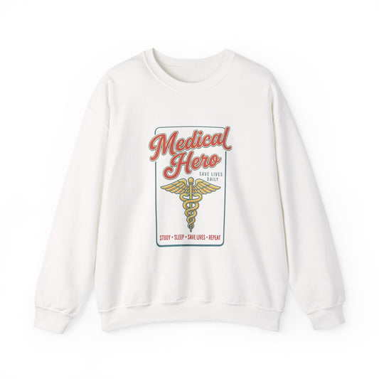 Medical Hero Caduceus Sweatshirt | Vintage Retro Medical Graphic