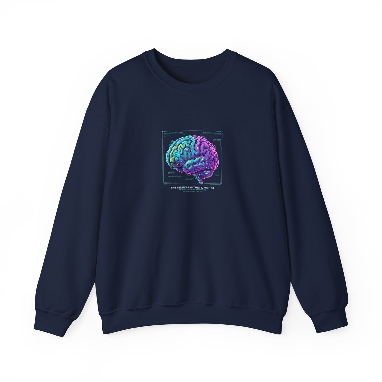 Neon Circuit Brain Sweatshirt — Futuristic Sci‑Fi Poster Design for Science Enthusiasts