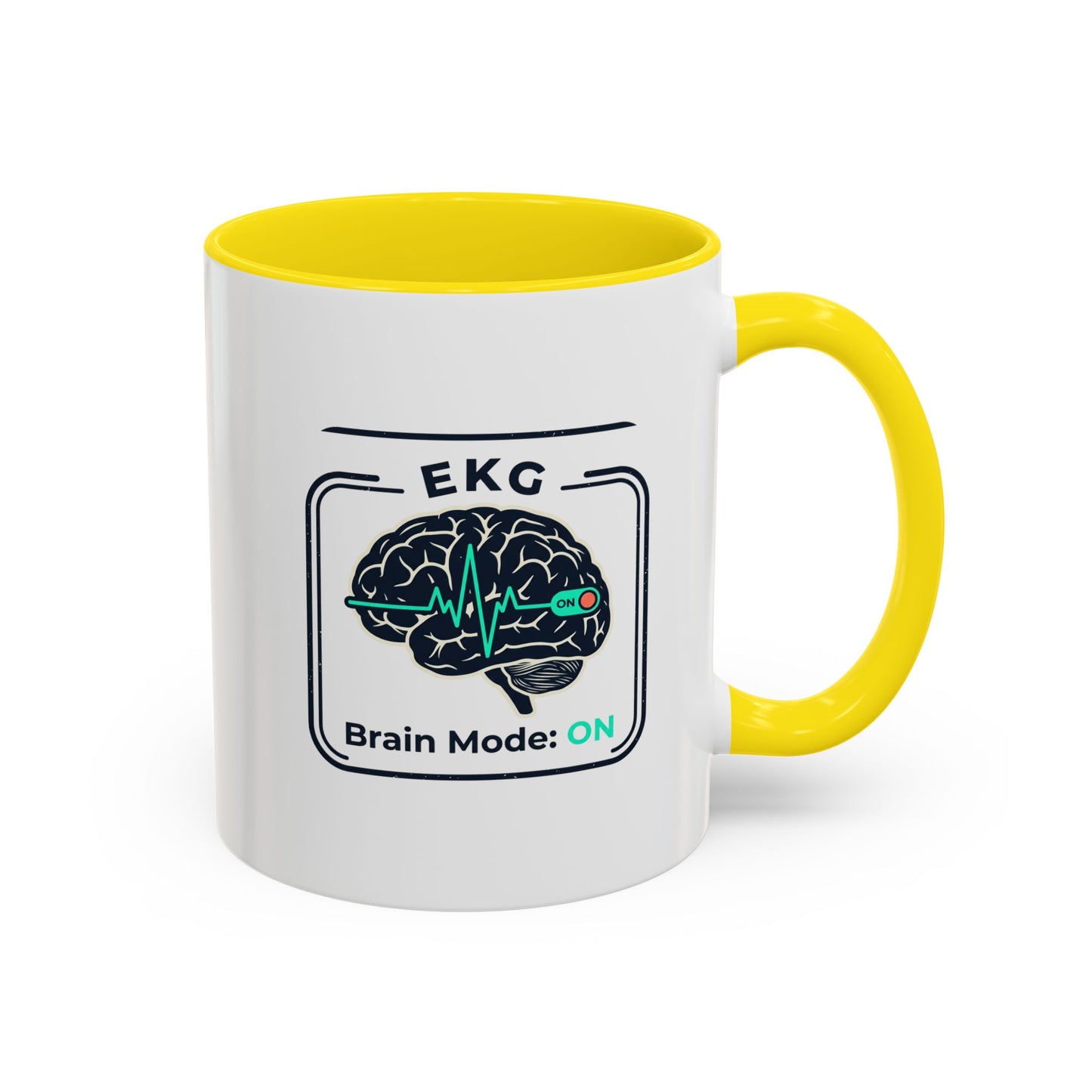 EKG Brain Mode ON Coffee Mug — Accent 11/15oz