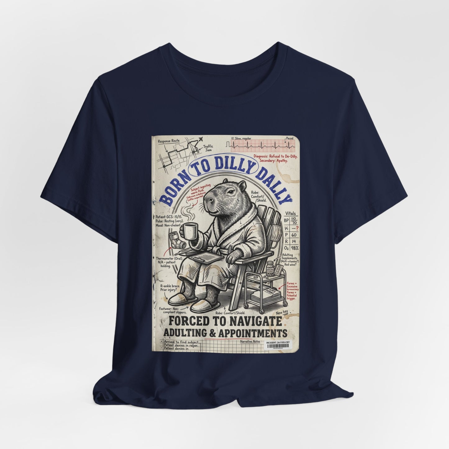 Born to Dilly Dally Tee | procrastination meme, retro cartoon frog