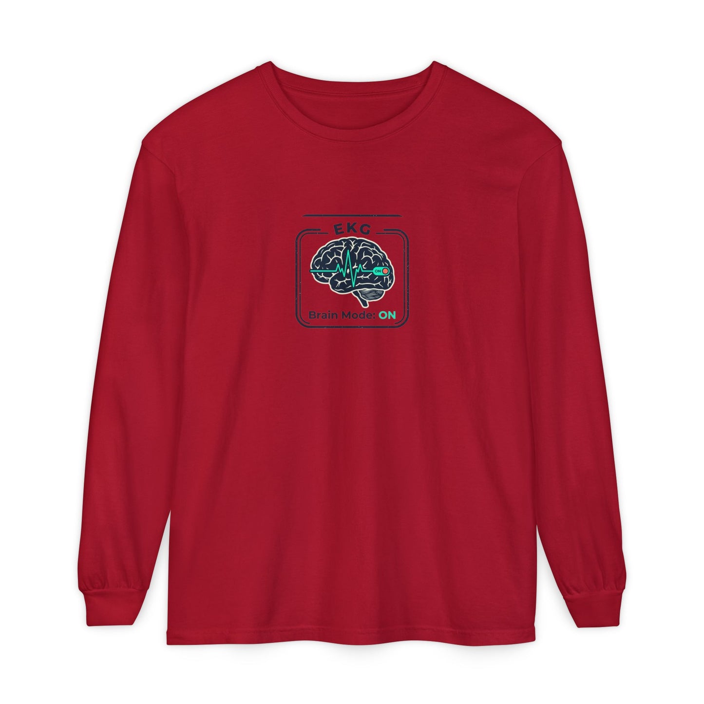Brain Mode: EKG Graphic Long Sleeve Tee
