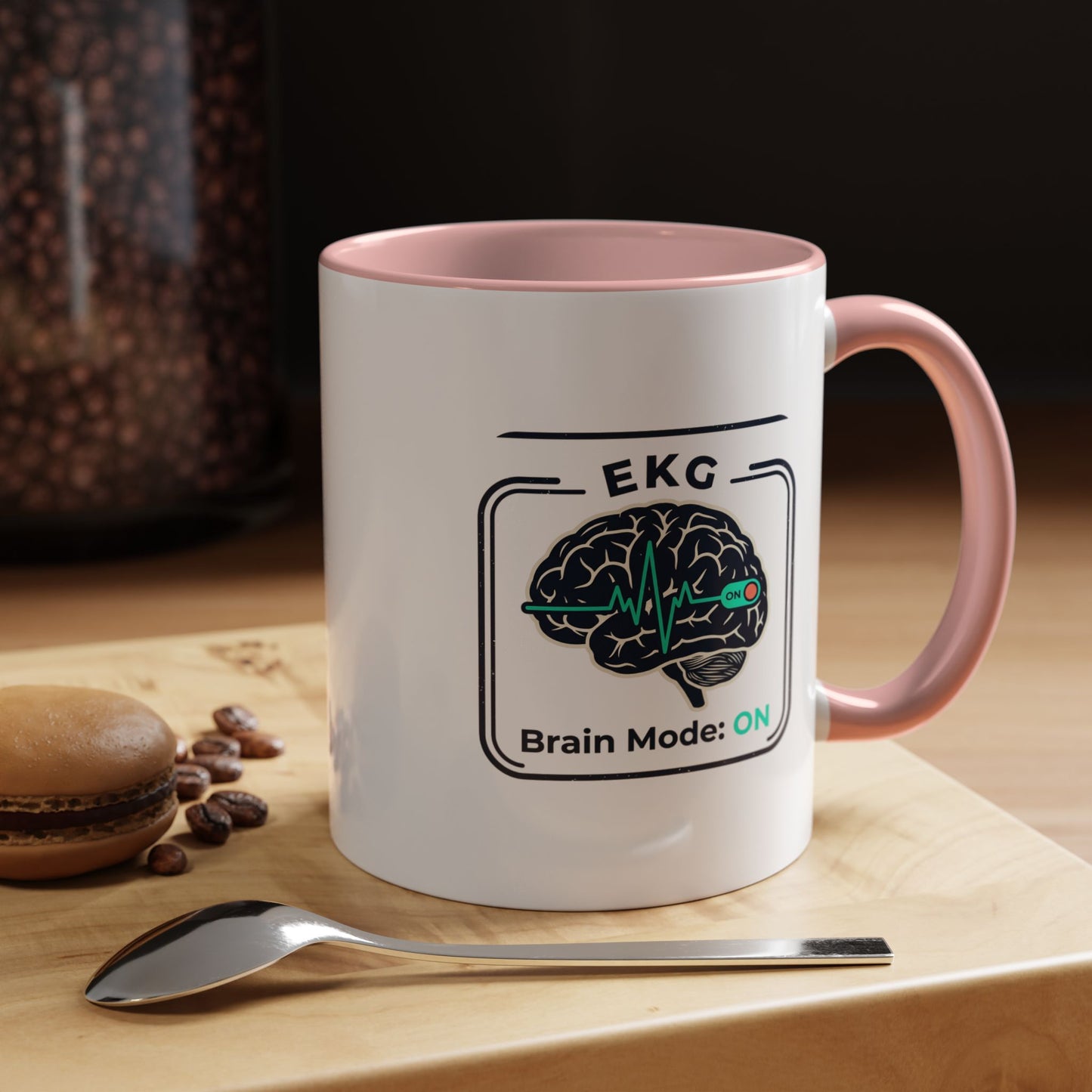 EKG Brain Mode ON Coffee Mug — Accent 11/15oz