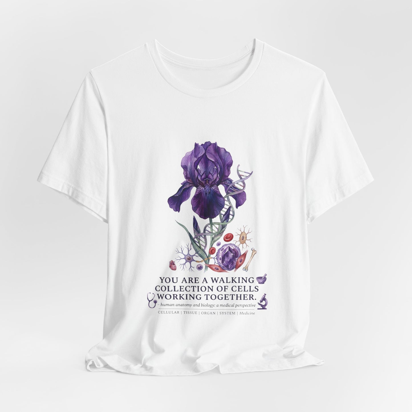 Iris Birth Flower Tee | Birth Month Floral Illustration, Botanical Birthday Shirt