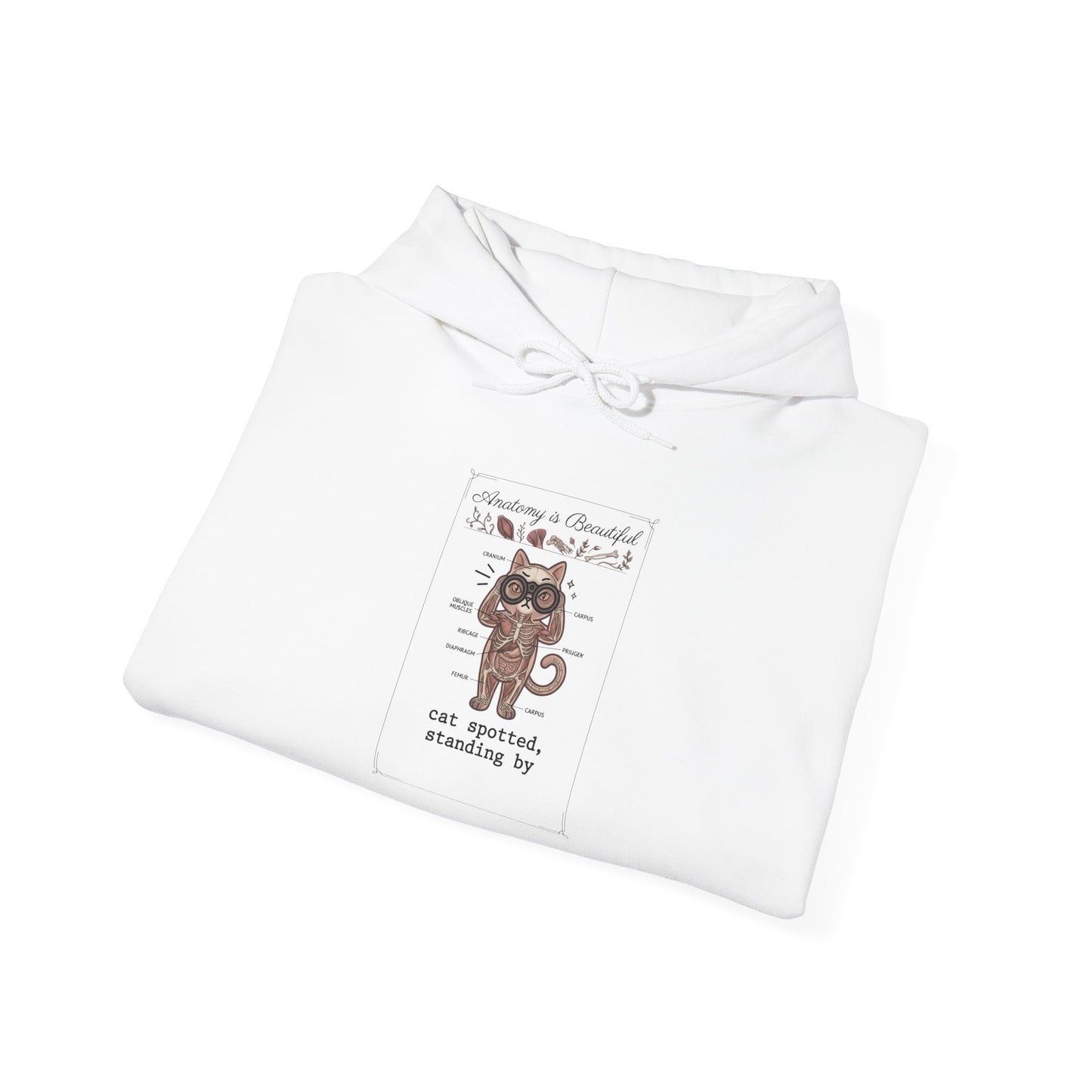Whimsical Cat Mugshot Hoodie | Cat-Centric Novelty, Doodle Illustration