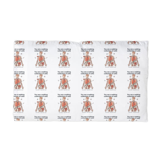 Microfiber Pillowcase — "You Are a Walking Collection of Cells" Anatomy Design