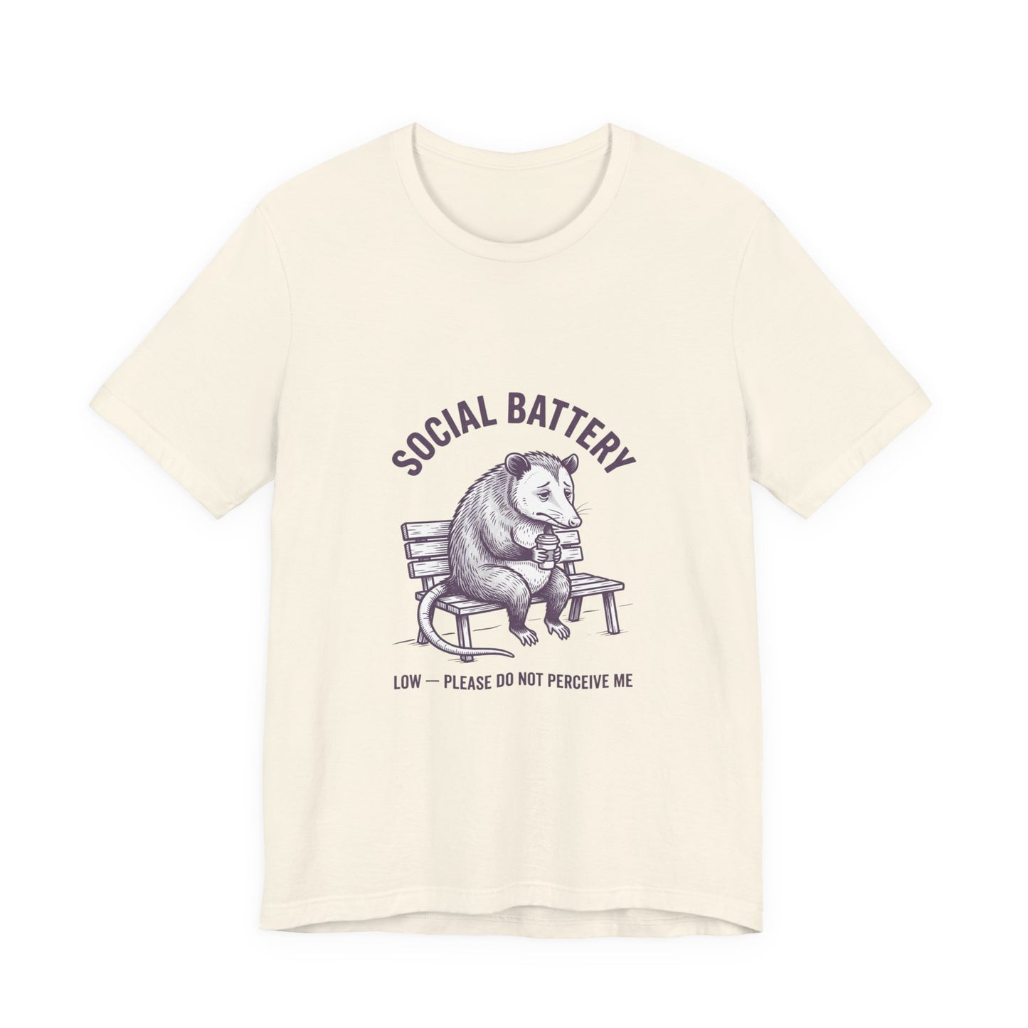 Social Battery Sloth Tee | Anxious Animal Humor, Introvert Shirt