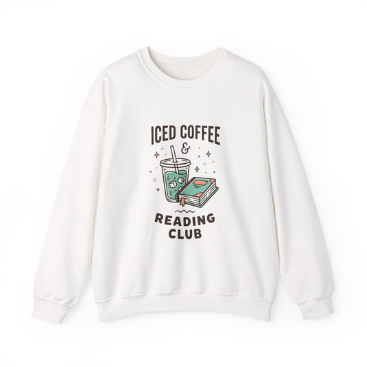 Iced Coffee & Reading Club Sweatshirt | Book Girl Summer, Literary Aesthetic